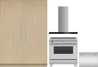 5 Piece Package Includes Refrigerator, Freezer, Range, Hood And Dishwasher